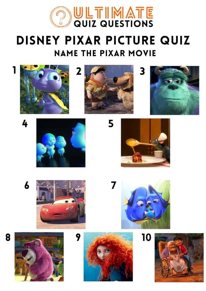 disney pixar picture quiz