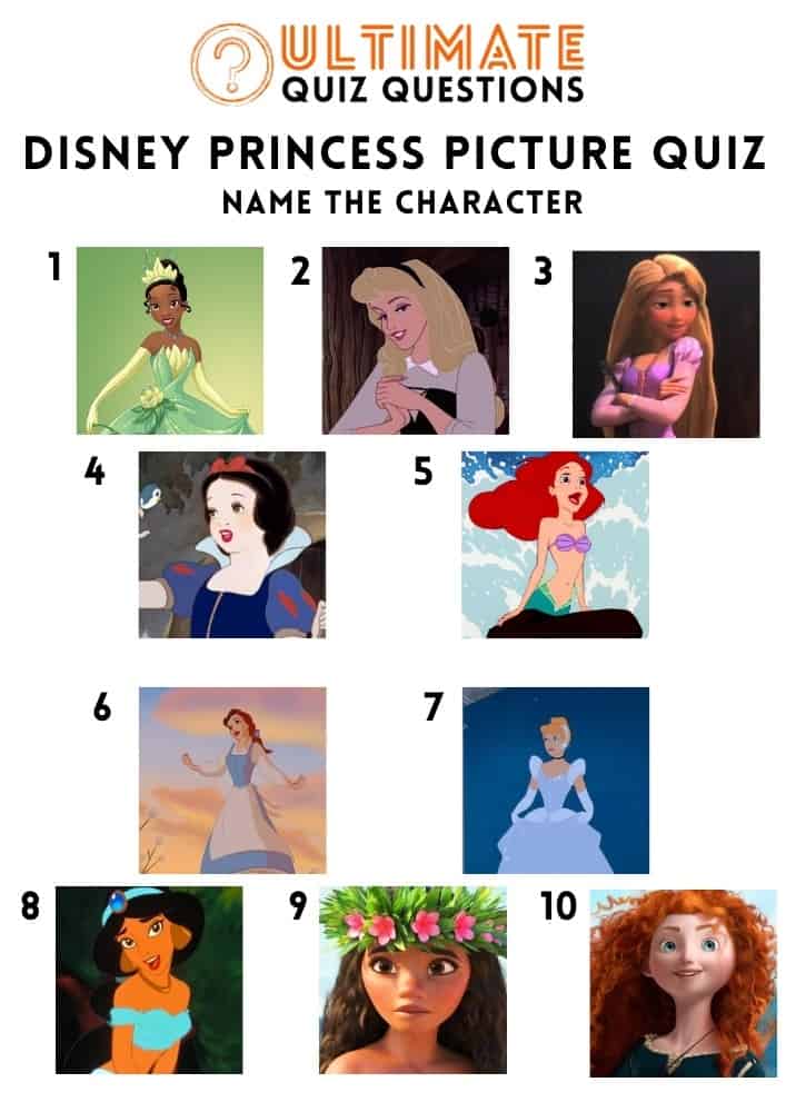 disney princess picture quiz